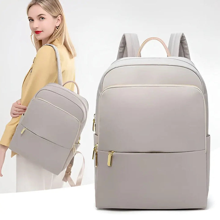 Wasserdichter Laptop Rucksack für Damen und Herren 15 Zoll-Grau-Luzern Mode