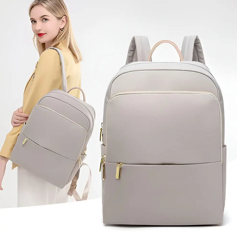 Wasserdichter Laptop Rucksack für Damen und Herren 15 Zoll-Grau-Luzern Mode