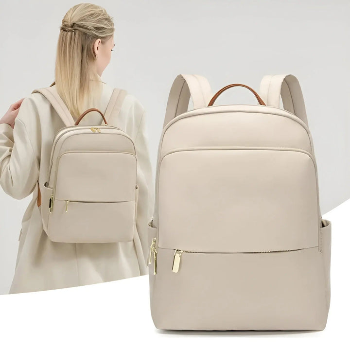 Wasserdichter Laptop Rucksack für Damen und Herren 15 Zoll-Khaki-Luzern Mode