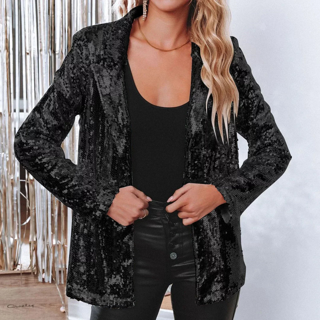 Pailletten Blazer Damen - Eleganter Party Look für Events-Luzern Mode