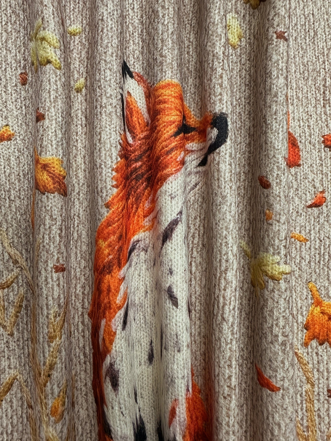 Damen Strickpullover mit Fuchs Stickerei - Herbstmode 2023-Luzern Mode