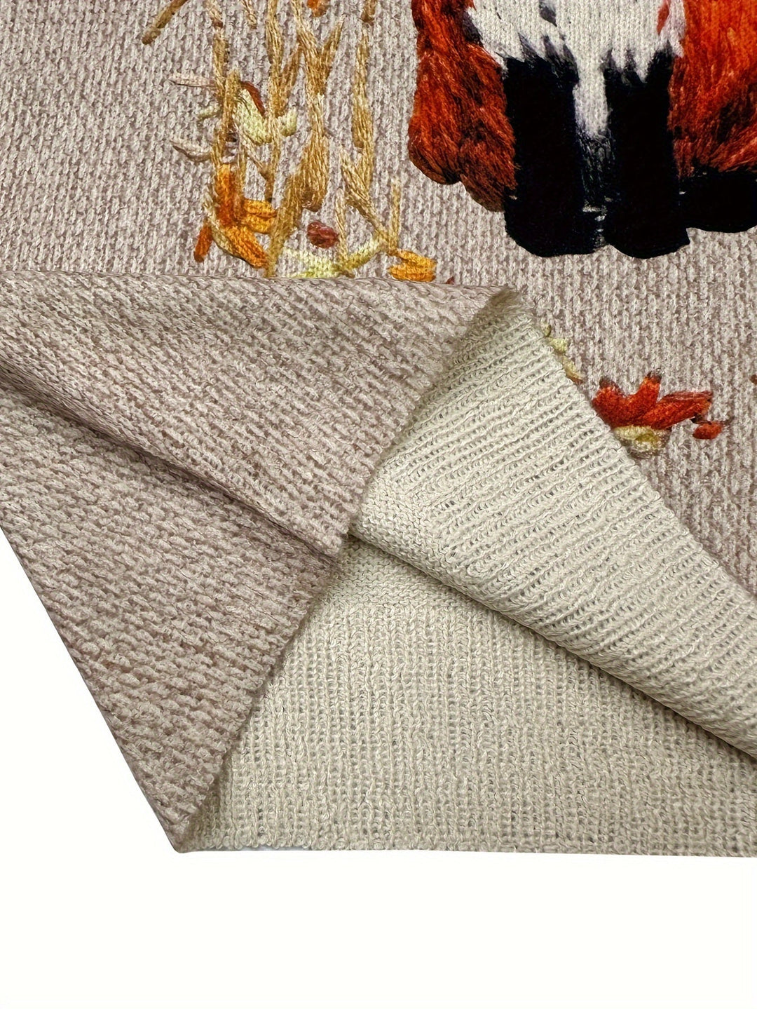 Damen Strickpullover mit Fuchs Stickerei - Herbstmode 2023-Luzern Mode