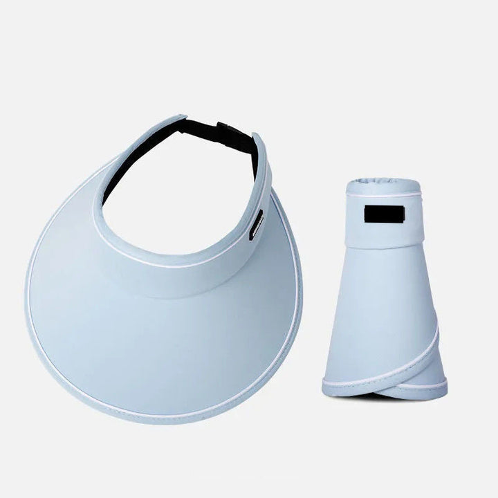 Damen Sonnenhut faltbar UV-Schutz | Roll-up Hut mit breiter Krempe Sommer-Blau-Luzern Mode