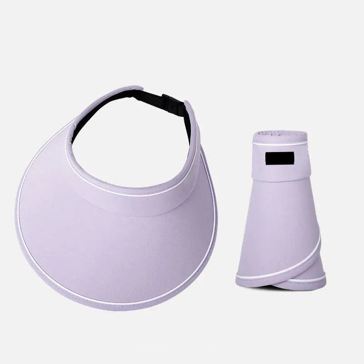 Damen Sonnenhut faltbar UV-Schutz | Roll-up Hut mit breiter Krempe Sommer-Lila-Luzern Mode