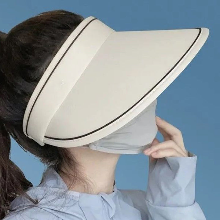Damen Sonnenhut faltbar UV-Schutz | Roll-up Hut mit breiter Krempe Sommer-Luzern Mode