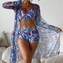 Bikini Damen Sommer | Figurbetont & bequem | Atmungsaktiv | Strand | Urlaub-Blau-S-Luzern Mode