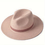Sommerhut breite Krempe | Panama Sonnenhut Unisex | Trendiger UV-Schutz-Rosa-M/L-Luzern Mode
