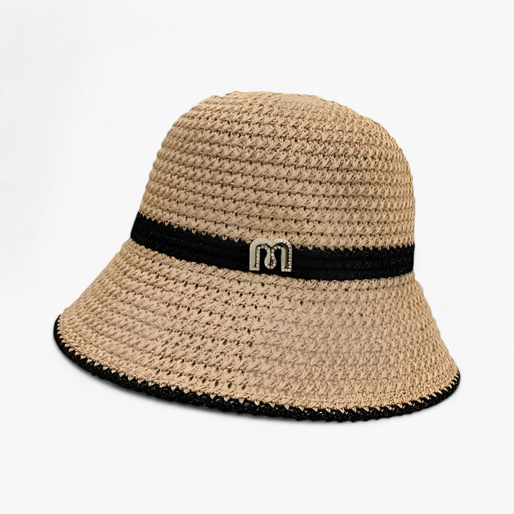Sonnenhut Damen Sommer | Faltbar atmungsaktiv | Mit Krempe | Leicht & stylisch-Khaki-Standard-Luzern Mode