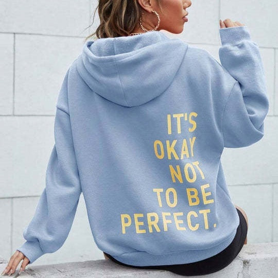 Trendy warme Unisex-Hoodie | Overmaat pasvorm | Kapuze mit Schnur-Hellblau-S-Luzern Mode