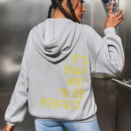 Trendy warme Unisex-Hoodie | Overmaat pasvorm | Kapuze mit Schnur-Hellgrau-S-Luzern Mode