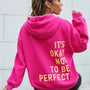 Trendy warme Unisex-Hoodie | Overmaat pasvorm | Kapuze mit Schnur-Rosa-S-Luzern Mode