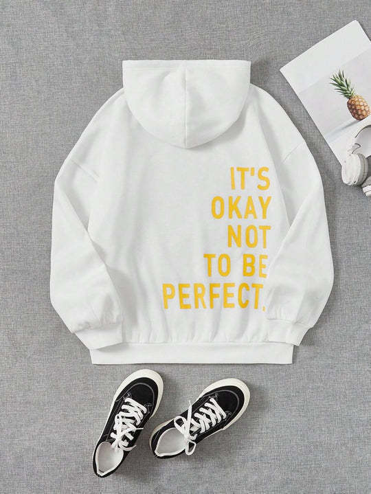 Trendy warme Unisex-Hoodie | Overmaat pasvorm | Kapuze mit Schnur-Weiß-S-Luzern Mode