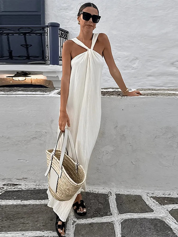 Trendiges Sommerkleid Damen | Ärmellos & Bequem | Luftiges Sommer-Outfit-Luzern Mode