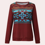 Hochwertiger Damen Schal mit abstraktem Muster Design-Rot-XS-Luzern Mode