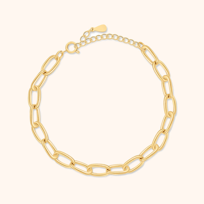 Damen Gliederarmband | Verstellbar Stilvoll Schlicht Gold Silber Langlebig-Gold-Luzern Mode