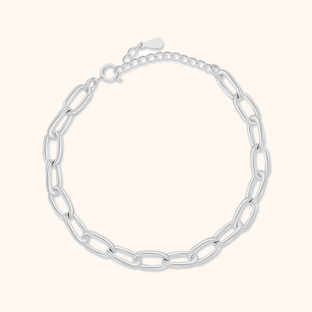 Damen Gliederarmband | Verstellbar Stilvoll Schlicht Gold Silber Langlebig-Silber-Luzern Mode