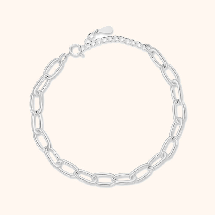 Damen Gliederarmband | Verstellbar Stilvoll Schlicht Gold Silber Langlebig-Silber-Luzern Mode