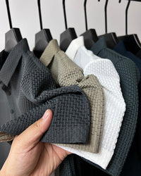 Herren Polo | Kurze Ärmel | Knöpfe | Kragen | Einfarbig | Lockere Passform-Luzern Mode