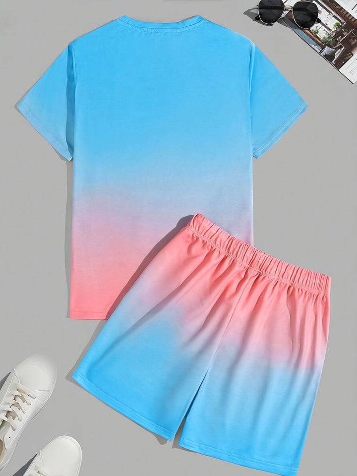 Sommer Set Herren | T-Shirt und Shorts | Atmungsaktiv | Bequem und modern-Luzern Mode