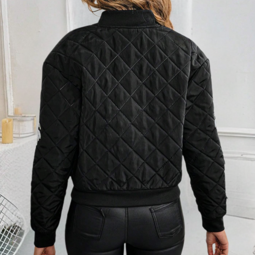Damen Steppjacke mit Flügel-Design für Herbst/Winter-Luzern Mode
