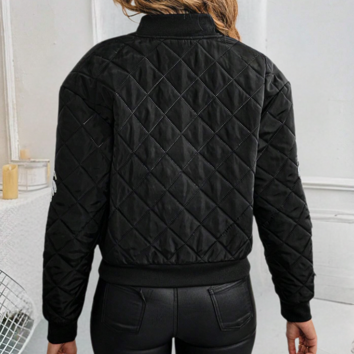 Damen Steppjacke mit Flügel-Design für Herbst/Winter-Luzern Mode