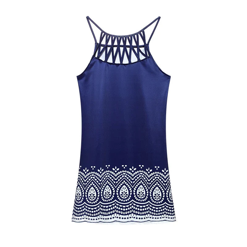 Sommerkleid Damen luftig | Ethno Tunika | Spaghettiträger | Casual Stil-Luzern Mode