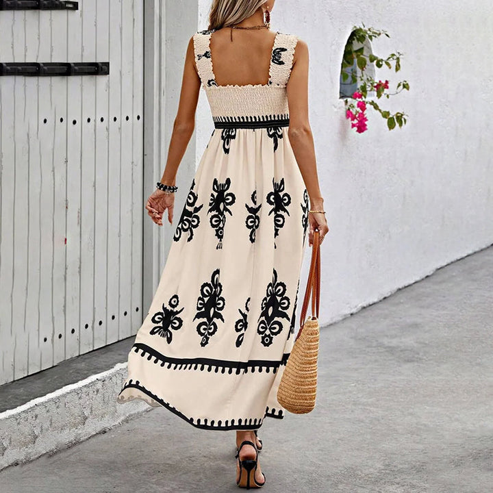 Sommerkleid Damen | Wickeloptik | V-Ausschnitt | Luftig | Figurbetont | Trend-Luzern Mode