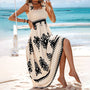 Sommerkleid Damen | Wickeloptik | V-Ausschnitt | Luftig | Figurbetont | Trend-Aprikose-S-Luzern Mode