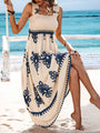 Sommerkleid Damen | Wickeloptik | V-Ausschnitt | Luftig | Figurbetont | Trend-Marineblau-S-Luzern Mode