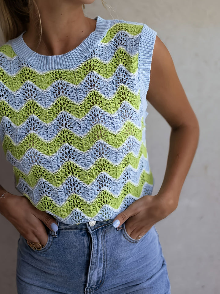 Sommertop Damen Twinning | Stricklook | Luftig & stylisch | 1 kaufen 1 gratis-Luzern Mode