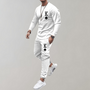 Herren Jogginganzug mit King-Print für Sport & Freizeit-Weiß-S-Luzern Mode