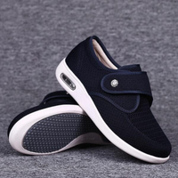 Herren Bequeme Atmungsaktive Sneaker mit Klettverschluss-Blau-36-Luzern Mode
