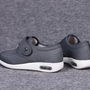 Herren Bequeme Atmungsaktive Sneaker mit Klettverschluss-Grau-36-Luzern Mode