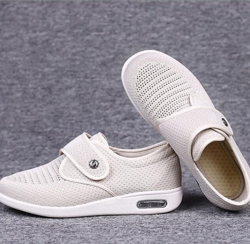 Herren Bequeme Atmungsaktive Sneaker mit Klettverschluss-Hellbraun-36-Luzern Mode