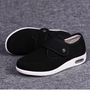 Herren Bequeme Atmungsaktive Sneaker mit Klettverschluss-Schwarz-36-Luzern Mode