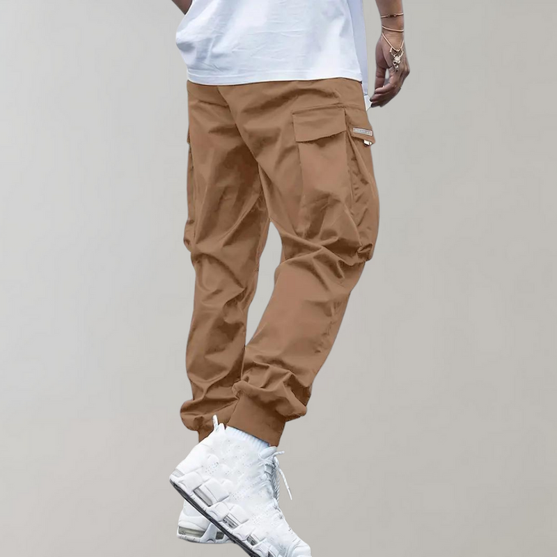 Herren Cargo Jogginghose mit Taschen und Kordelzug-Luzern Mode