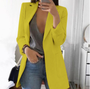 Eleganter Damenblazer für Business und Freizeit Outfits-Gelb-S-Luzern Mode