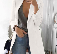 Eleganter Damenblazer für Business und Freizeit Outfits-Weiß-S-Luzern Mode