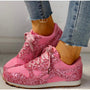 Glitzer Sneaker Damen - Bequeme Freizeitschuhe mit Stil-Rosa-35-Luzern Mode