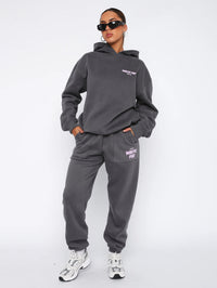Damen Oversize Hoodie mit Aufdruck "White Fox" Rückseite-Luzern Mode