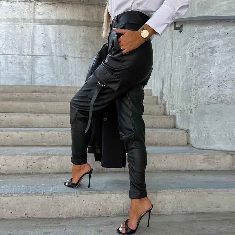 Damen Cargohose mit Taschen - Bequeme Freizeithose Trend-Luzern Mode
