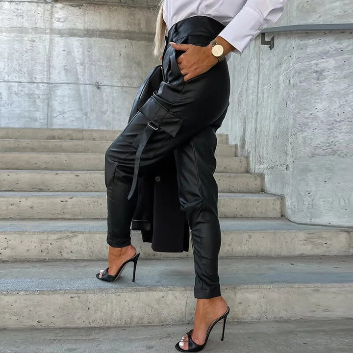Damen Cargohose mit Taschen - Bequeme Freizeithose Trend-Luzern Mode