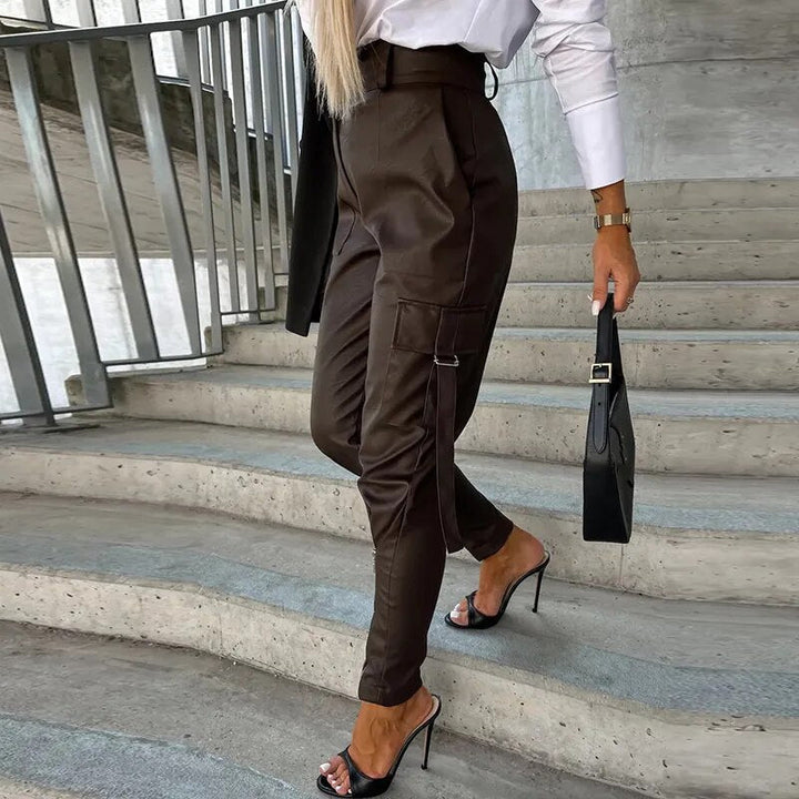 Damen Cargohose mit Taschen - Bequeme Freizeithose Trend-Luzern Mode