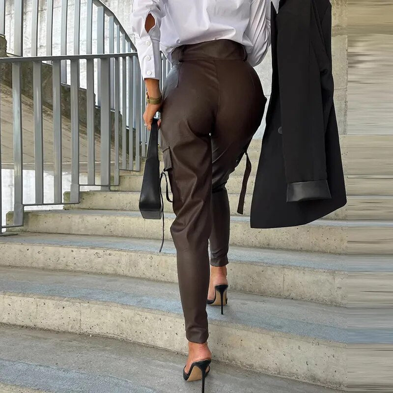 Damen Cargohose mit Taschen - Bequeme Freizeithose Trend-Luzern Mode