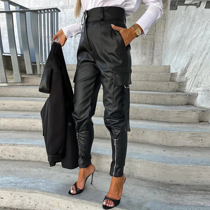 Damen Cargohose mit Taschen - Bequeme Freizeithose Trend-Luzern Mode