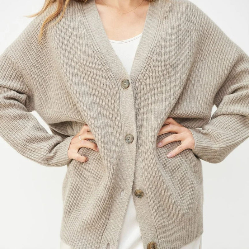 Damen Strickjacke Oversize mit Knöpfen für Herbst/Winter-Luzern Mode