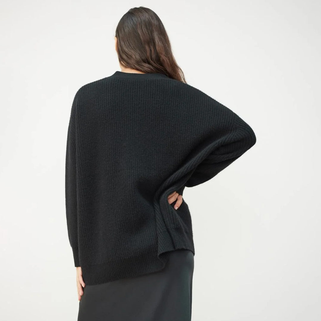 Damen Strickjacke Oversize mit Knöpfen für Herbst/Winter-Luzern Mode