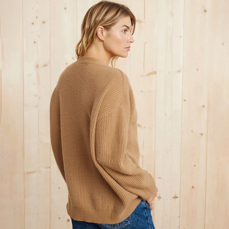 Damen Strickjacke Oversize mit Knöpfen für Herbst/Winter-Luzern Mode