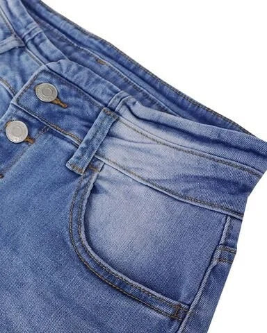 Schlaghose Damen Jeans mit hohem Bund und Stretch-Luzern Mode