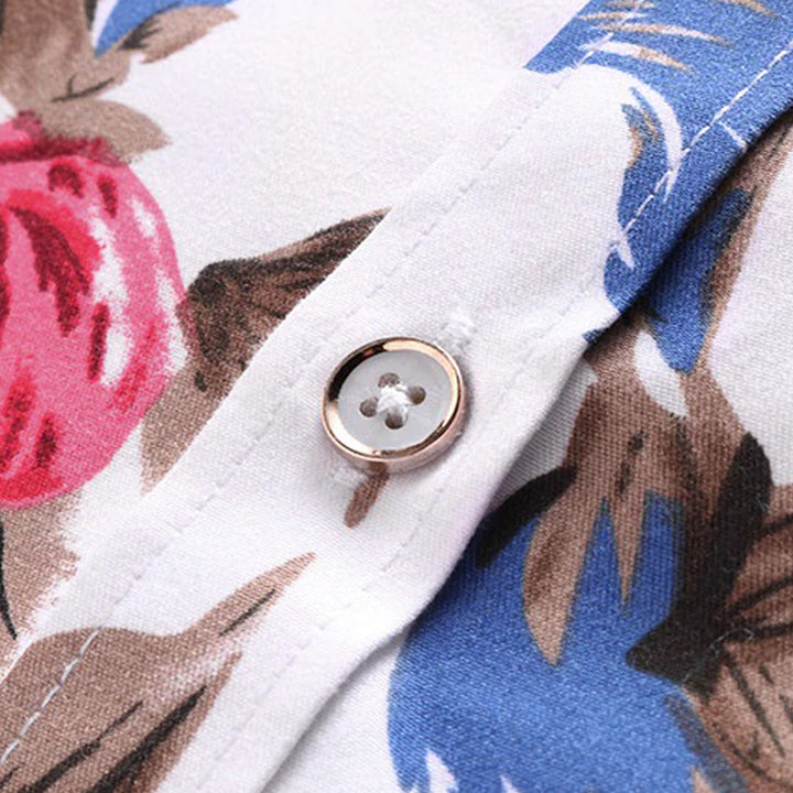Herren Langarmhemd mit Blumenmuster - Elegantes Design-Luzern Mode